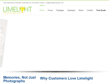 Tablet Screenshot of limelightrestoration.com